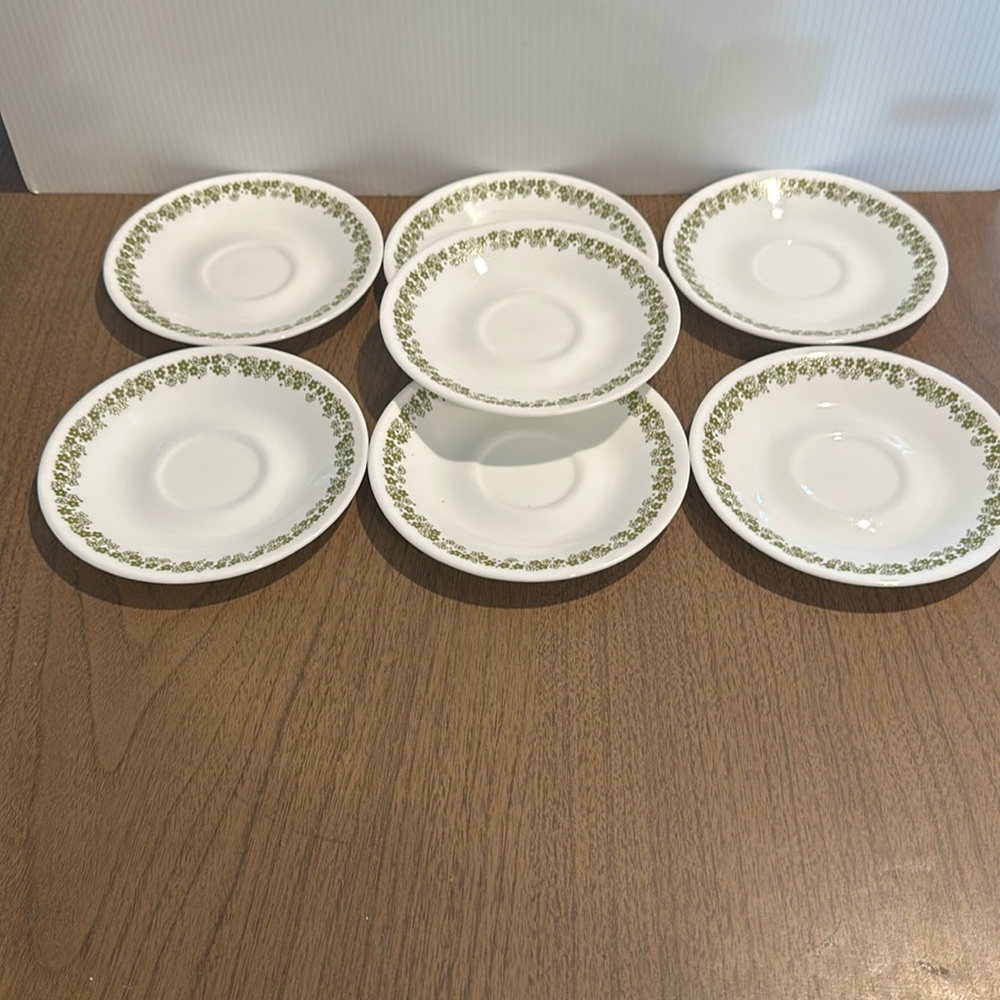 VTG Corelle Spring blossom crazy daisy saucers 7